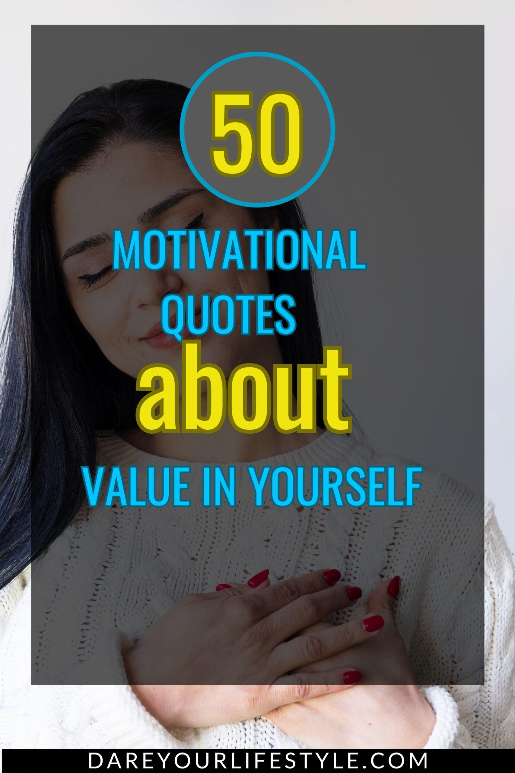 quotes about value in yourself