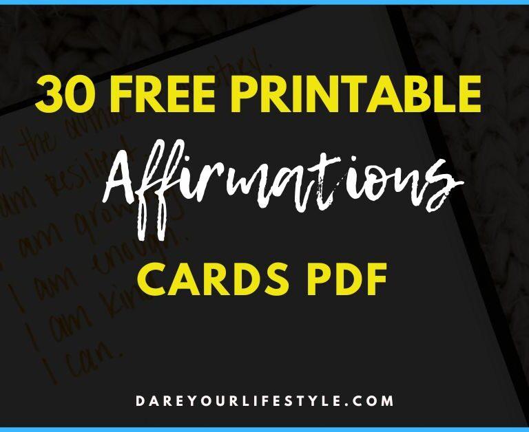 Free Printable Affirmation Cards PDF