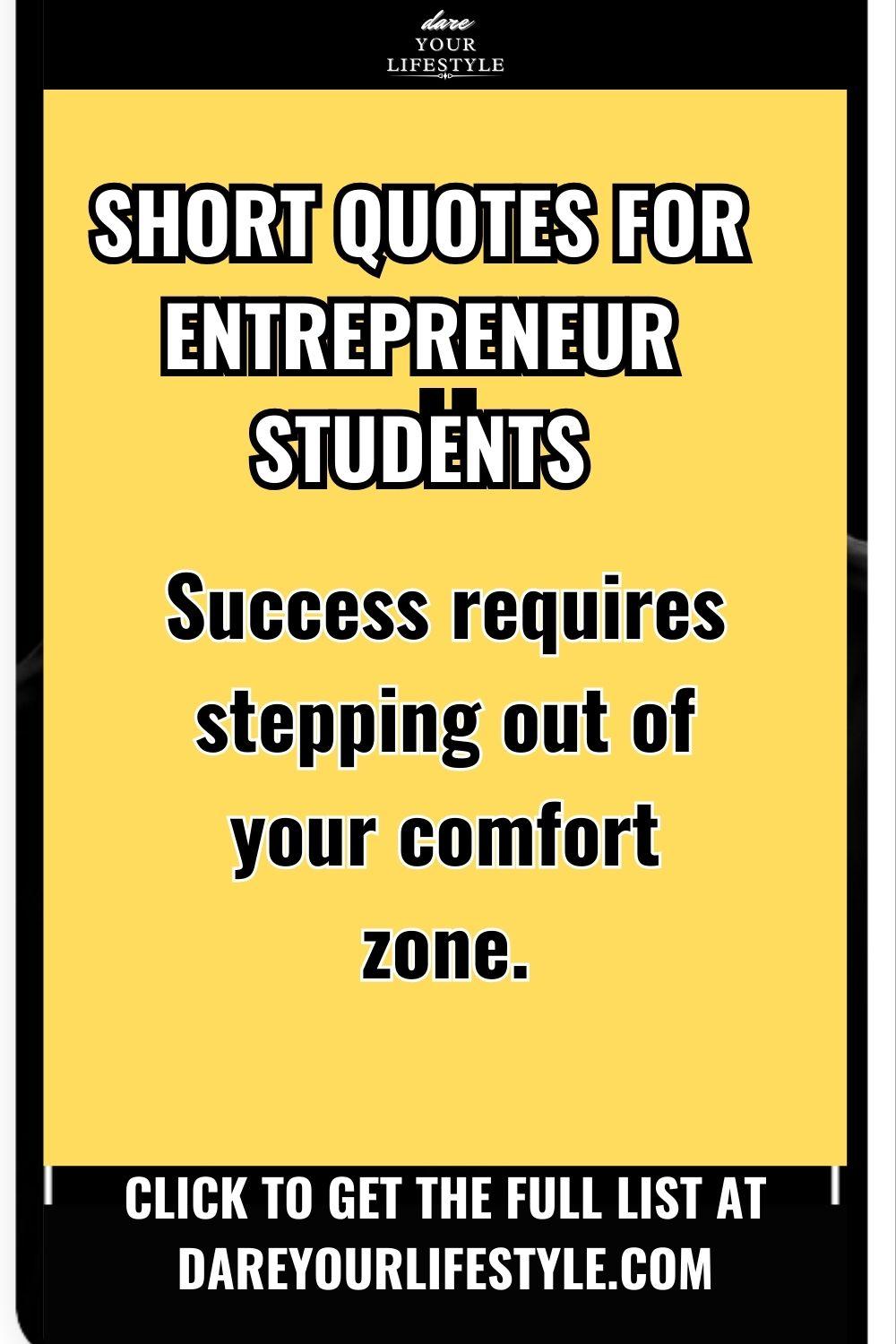 Short quotes for entrepreneur students