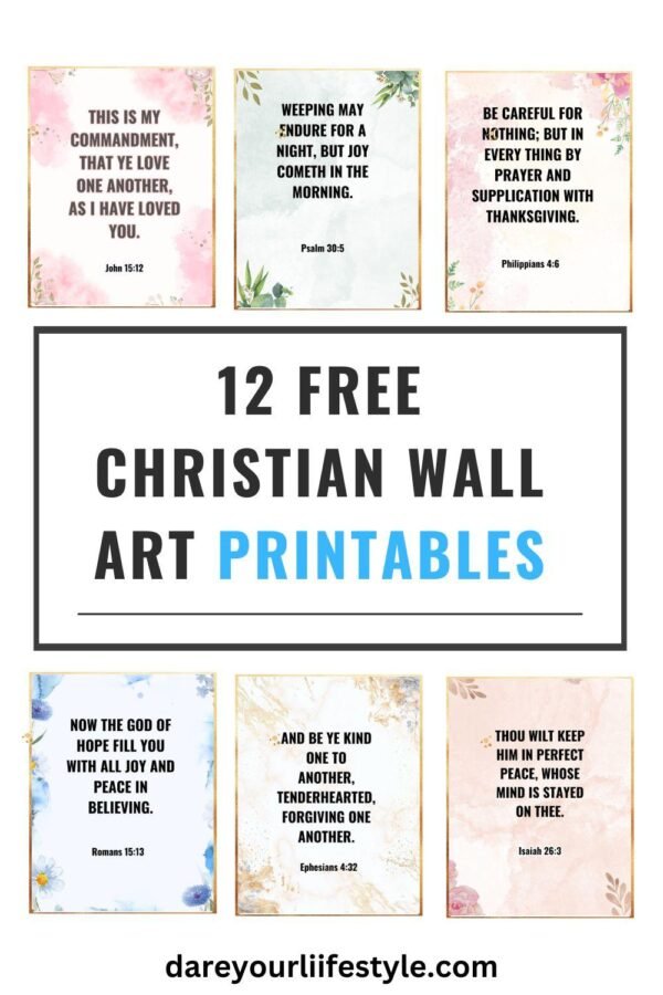 12 Free Christian Wall Art Printables | Dare Your Lifestyle