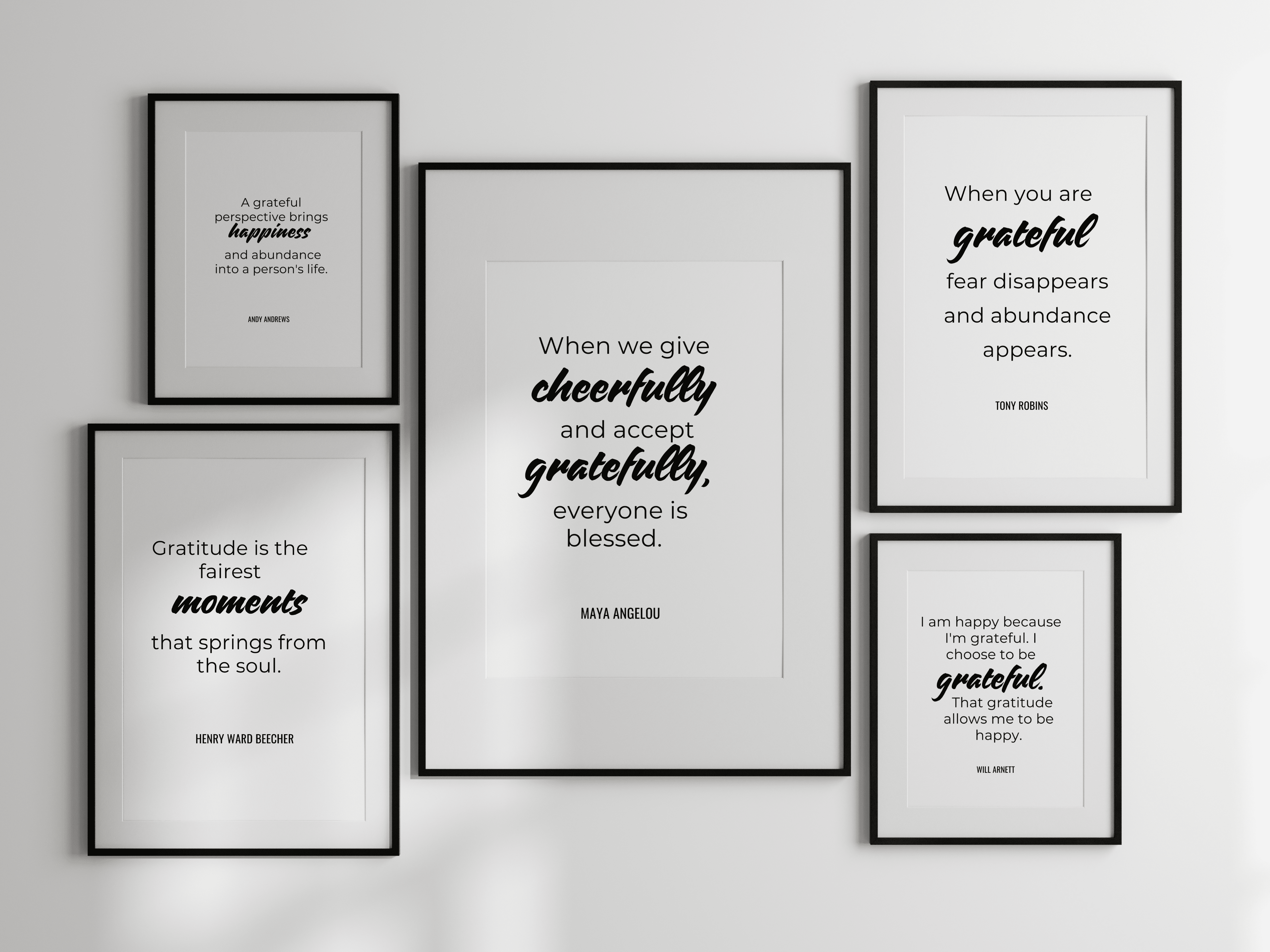 Free Printable Gratitude Wall Art Quotes