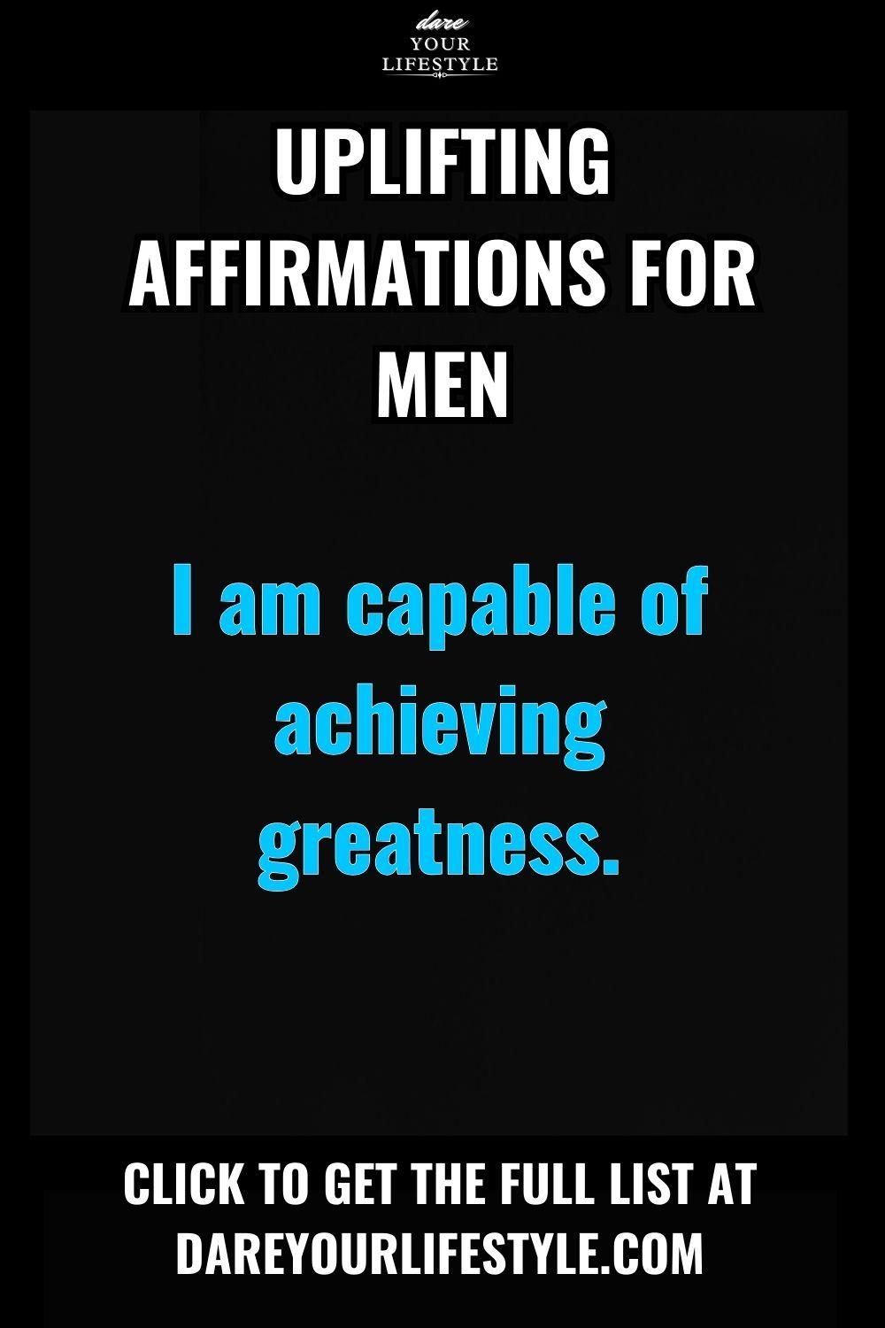 Uplifting Affirmations for Men