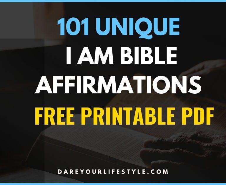 101 Unique I am Bible Affirmations free printable pdf