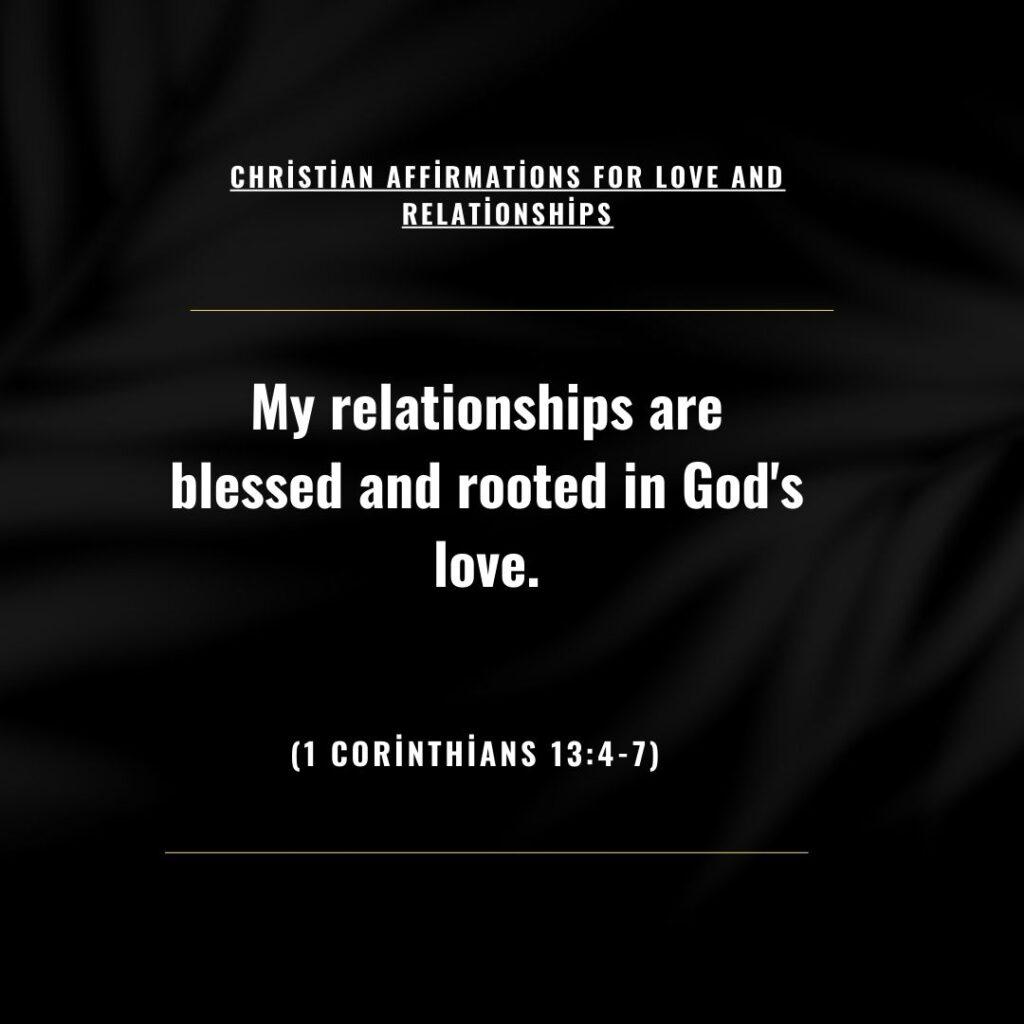 Christian affirmations for Love and Relationships