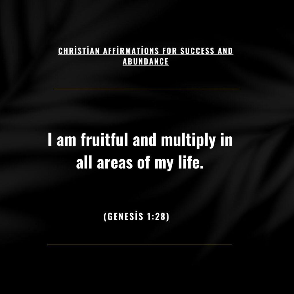 Christian affirmations for Success and Abundance