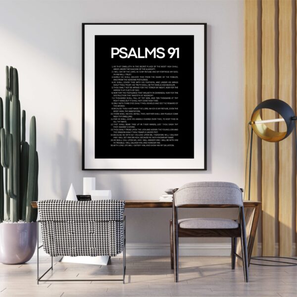 protection psalm art print