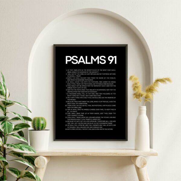 protection psalm art print