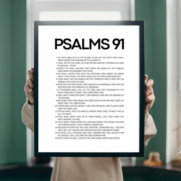 Psalm 91 printable wall art decor