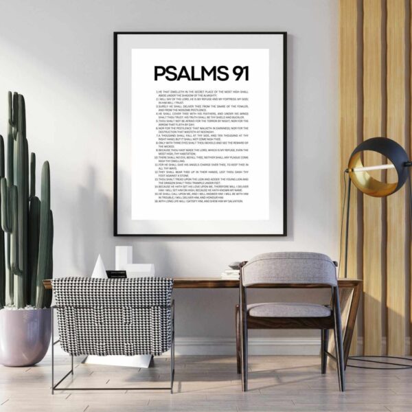 Psalms 91 printable wall art