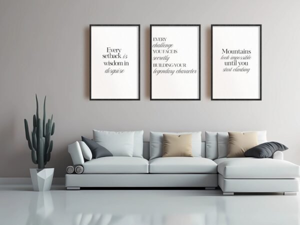 home Office Quotes Motivational Wall Art