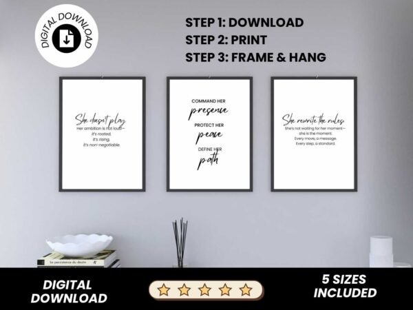 Female entrepreneur motivational prints
