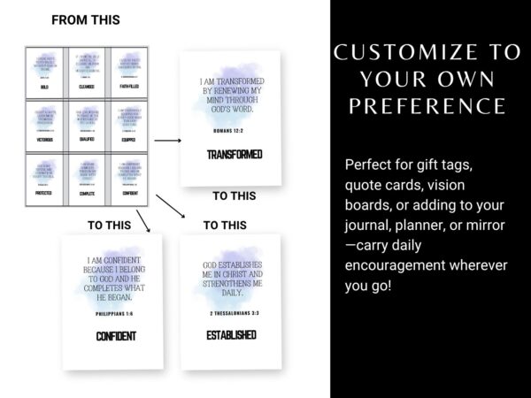 Printable Bible verse affirmation cards