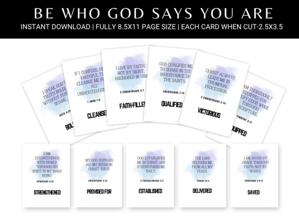 Digital Christian affirmation cards