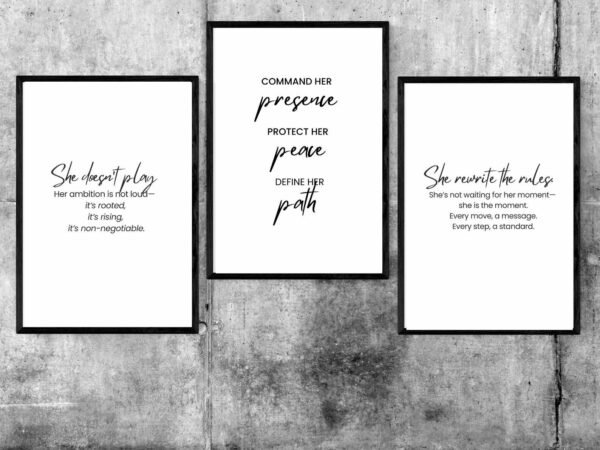 Girl boss inspirational wall art prints