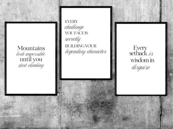 office wall art quotes print