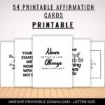 printable affirmation quote cards a