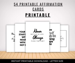 printable affirmation quote cards a