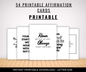 printable affirmation quote cards a