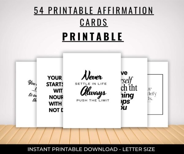 printable affirmation quote cards a
