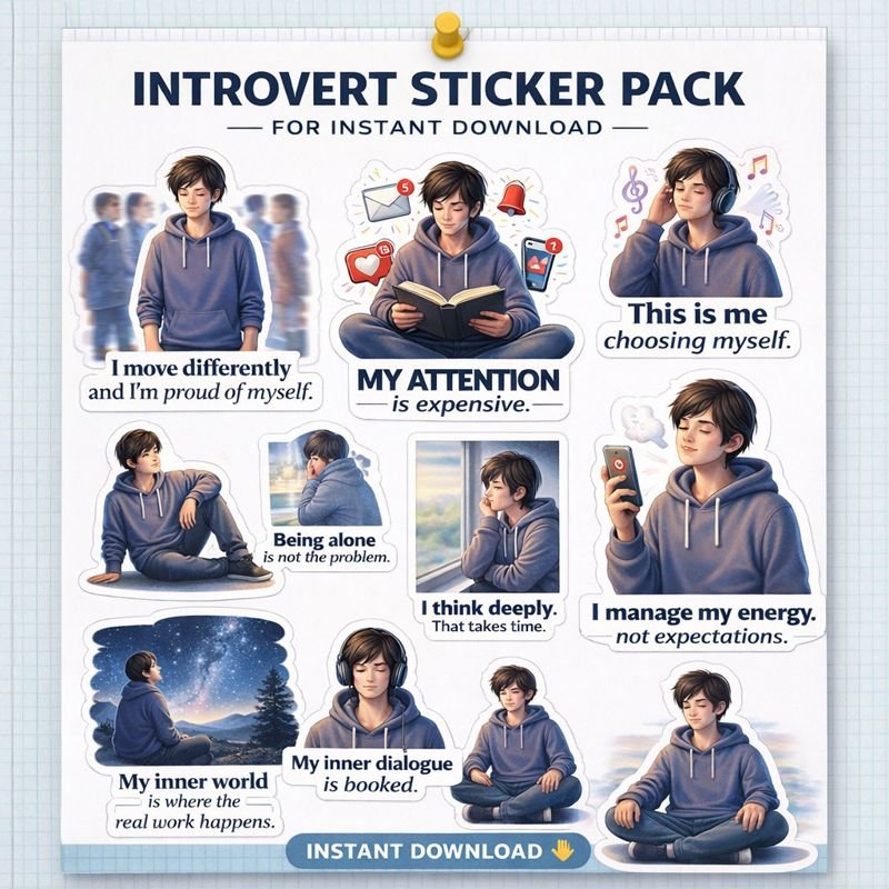Introvert Stickers