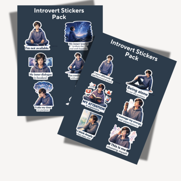 introvert stickers for digital planner introvert stickers for digital planner