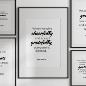 15 Free printable gratitude wall art quotes
