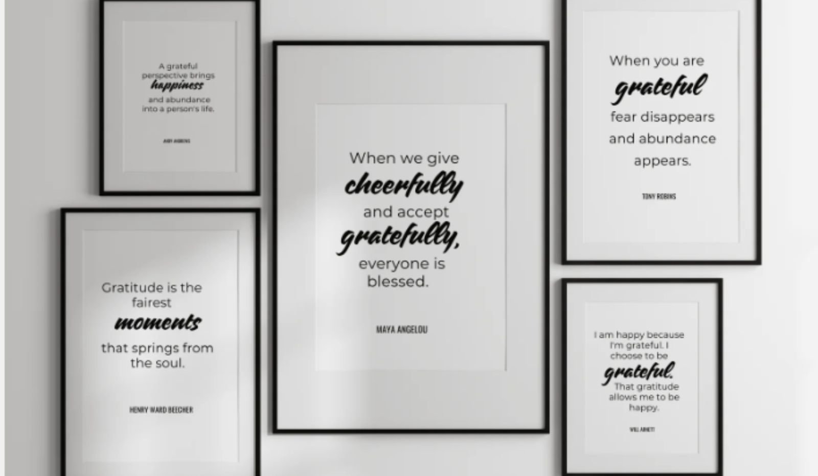 15 Free printable gratitude wall art quotes