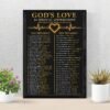 God’s Love Affirmation Wall Art Print | Faith Declaration Artwork | Meaningful Gift for Friends & Family, Christian Home Decor Gift Ideas